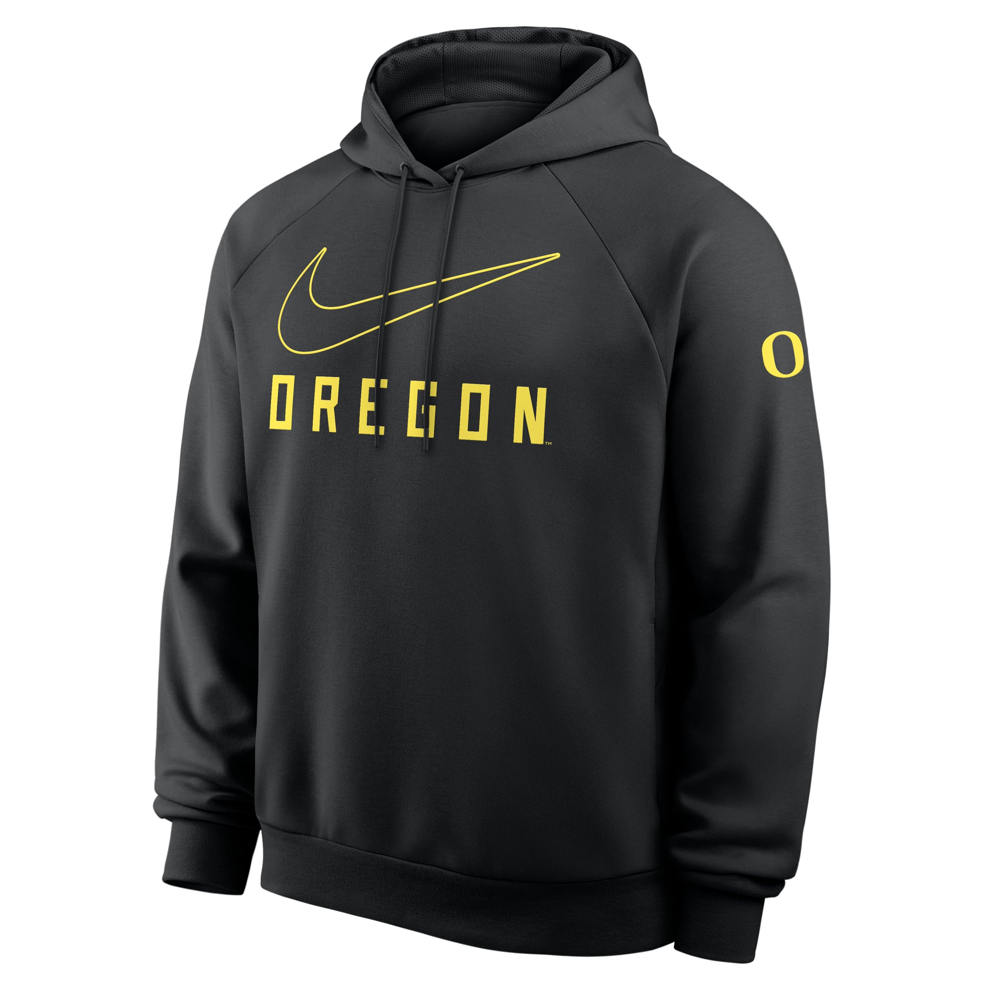 Men's Nike Black Oregon Ducks Premium Raglan Dri-FIT Hoodie
